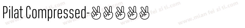 Pilat Compressed字体转换